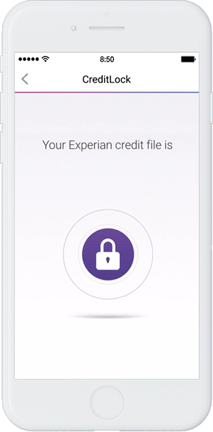 Phone showing credit lock unlocked