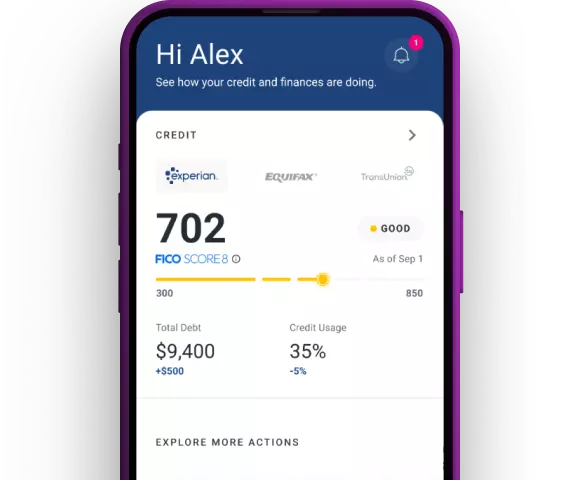 phone with credit score and report